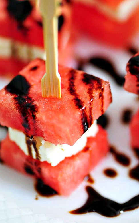 Watermelon feta stack, summer fare