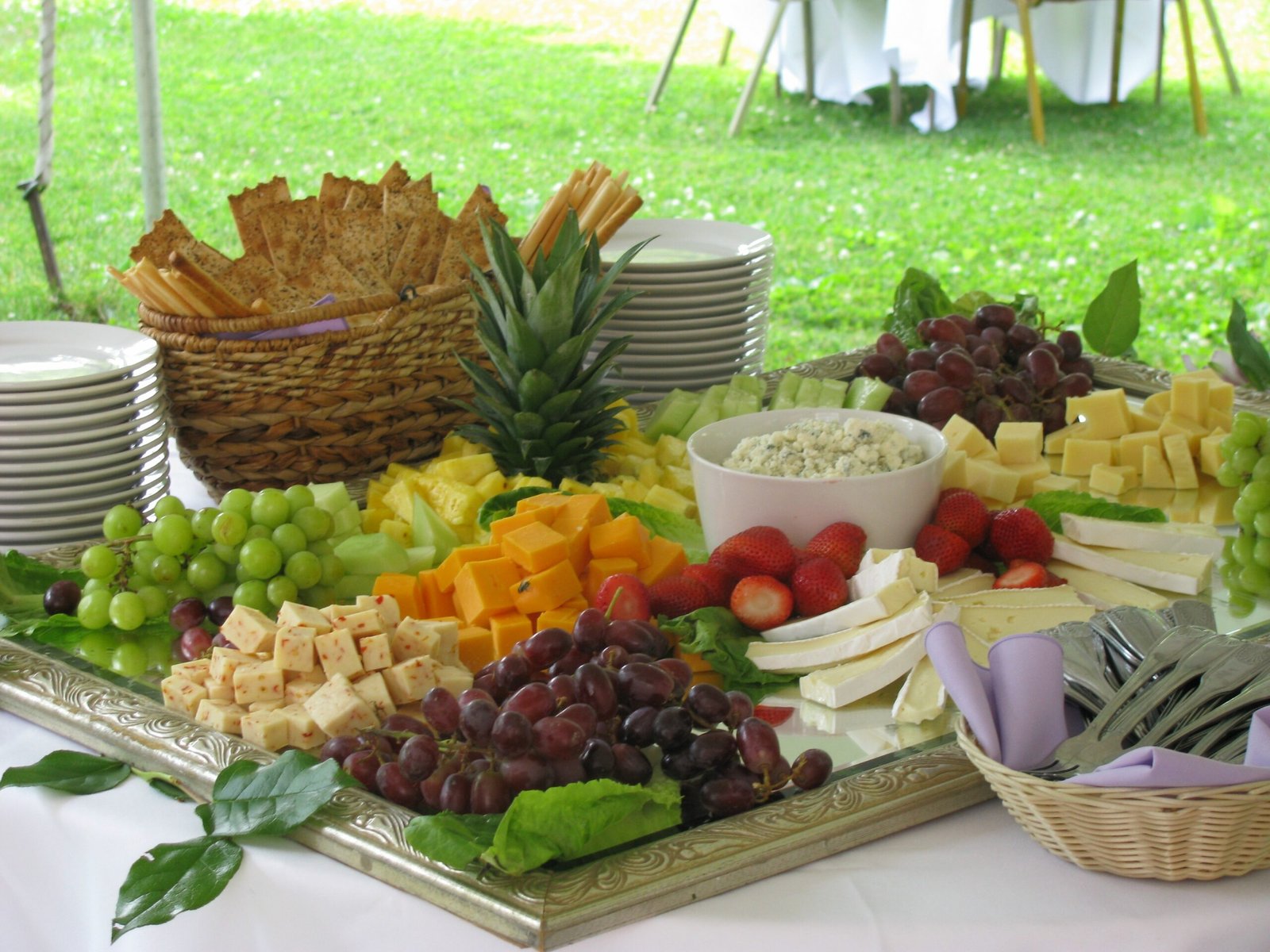 Outdoor wedding reception