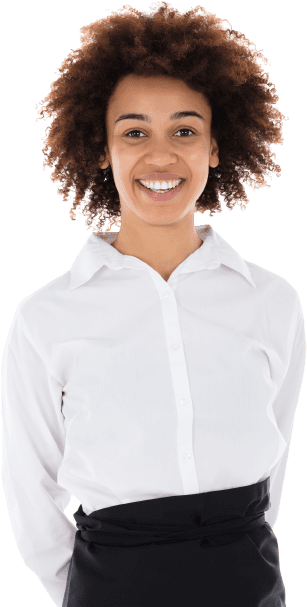 Smiling waitress